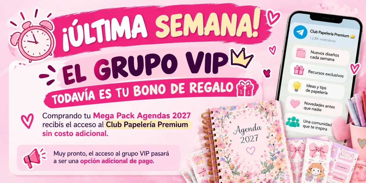 Club Papelería Premium de regalo con tu Mega Pack Agendas 2027